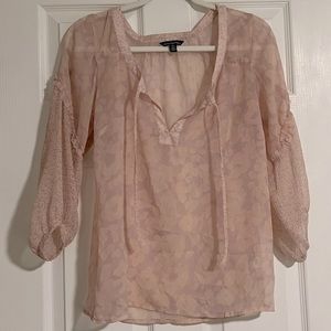 Pink animal print AE blouse (M)